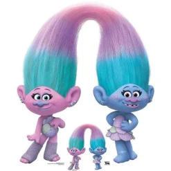 Party Delights Satin & Chenile Trolls World Tour Cardboard Cutout - 111Cm X 93Cm< Cardboard Cut Outs