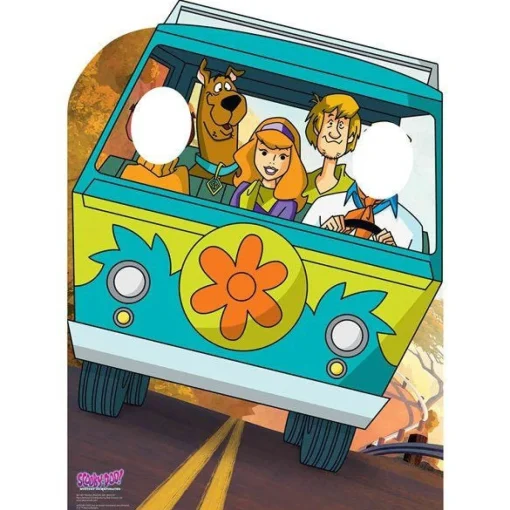 Party Delights Scooby Doo Mystery Machine Stand-In Cardboard Photo Prop - 134Cm X 98Cm< Cardboard Cut Outs