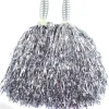 Party Delights Silver Cheerleading Pom Poms - Standard Tinsel (2Pk)< Costume Props