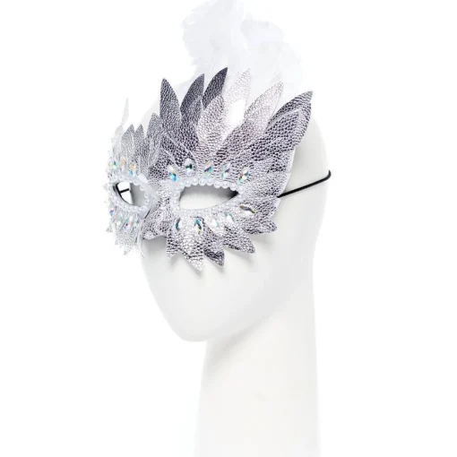 Party Delights Silver Layered Masquerade Mask< Masks