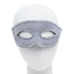 Party Delights Silver Masquerade Mask With Ribbon< Masks
