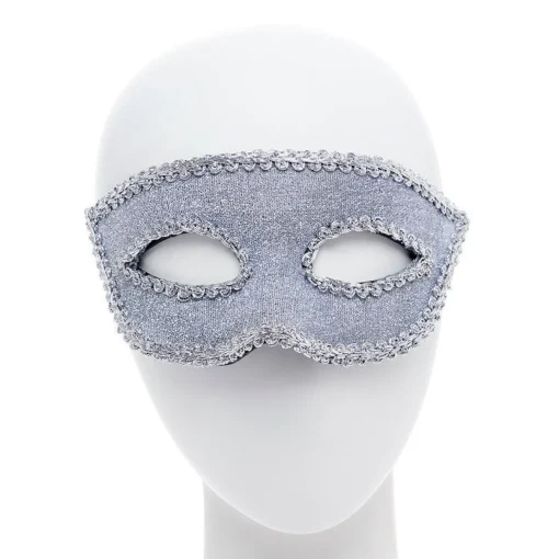 Party Delights Silver Masquerade Mask With Ribbon< Masks