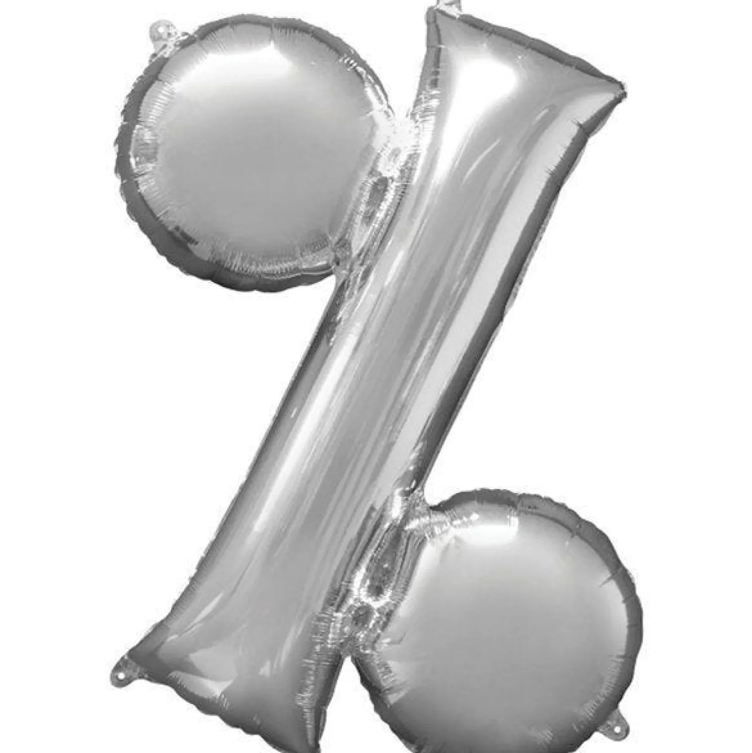 Party Delights Silver Percentage Balloon - 34" Foil< Letter Balloons