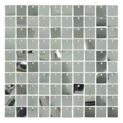 Party Delights Silver Sequin Acrylic Backed Wall Panel - 30Cm X 30Cm< Party Backdrops