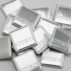 Party Delights Silver 'Thank You' Chocolate Neapolitans X50< Chocolates