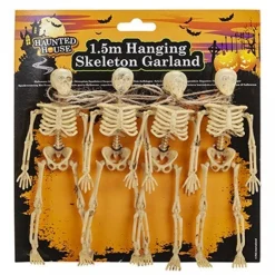 Party Delights Skeleton Garland - 1.5M< Hanging Decorations