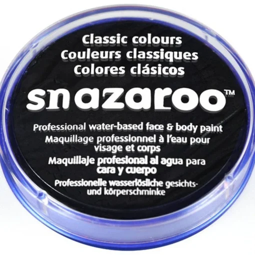 Snazaroo Black Face Paint - 18Ml<Party Delights Hot