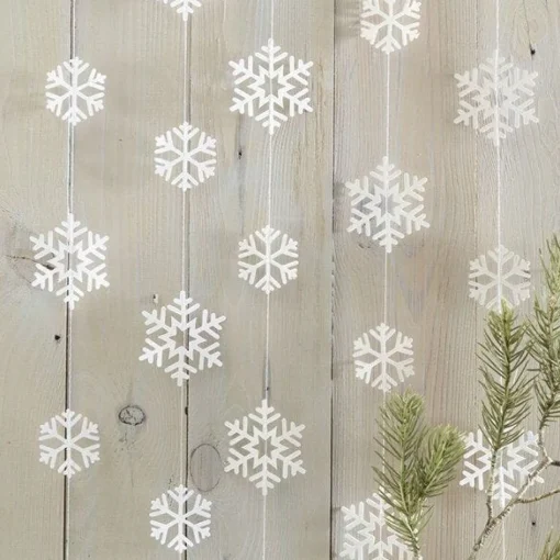 Party Delights Snowflake Paper Garland - 5M< Hanging Decorations
