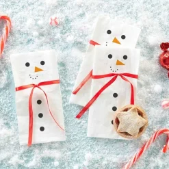 Snowman With Scarf Paper Napkins - 32Cm (16Pk)<Party Delights Clearance