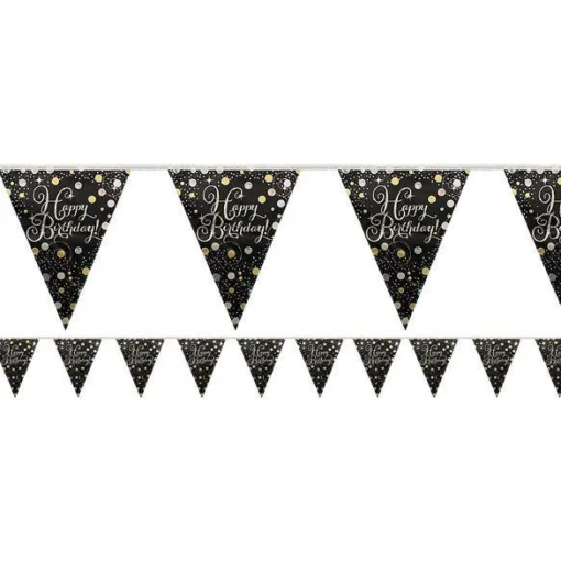 Party Delights Sparkling Celebration Foil Happy Birthday Bunting - 4M< Bunting