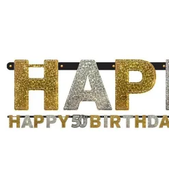 Party Delights Sparkling Celebration 50Th Birthday Letter Banner - 2M< Banners
