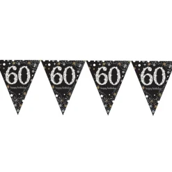 Party Delights Sparkling Celebration 60Th Foil Bunting - 4M< Bunting