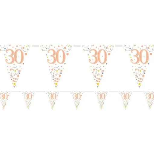 Party Delights Sparkling Fizz 30Th Foil Bunting - 3.9M< Bunting