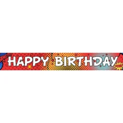 Party Delights Spider-Man Style Paper Banners - 1M (3Pk)< Banners