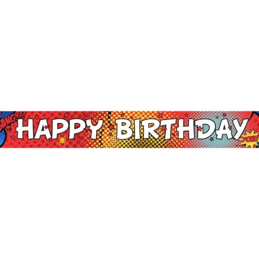 Party Delights Spider-Man Style Paper Banners - 1M (3Pk)< Banners