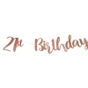 Party Delights 21St Birthday Rose Gold Letter Banner< Bunting