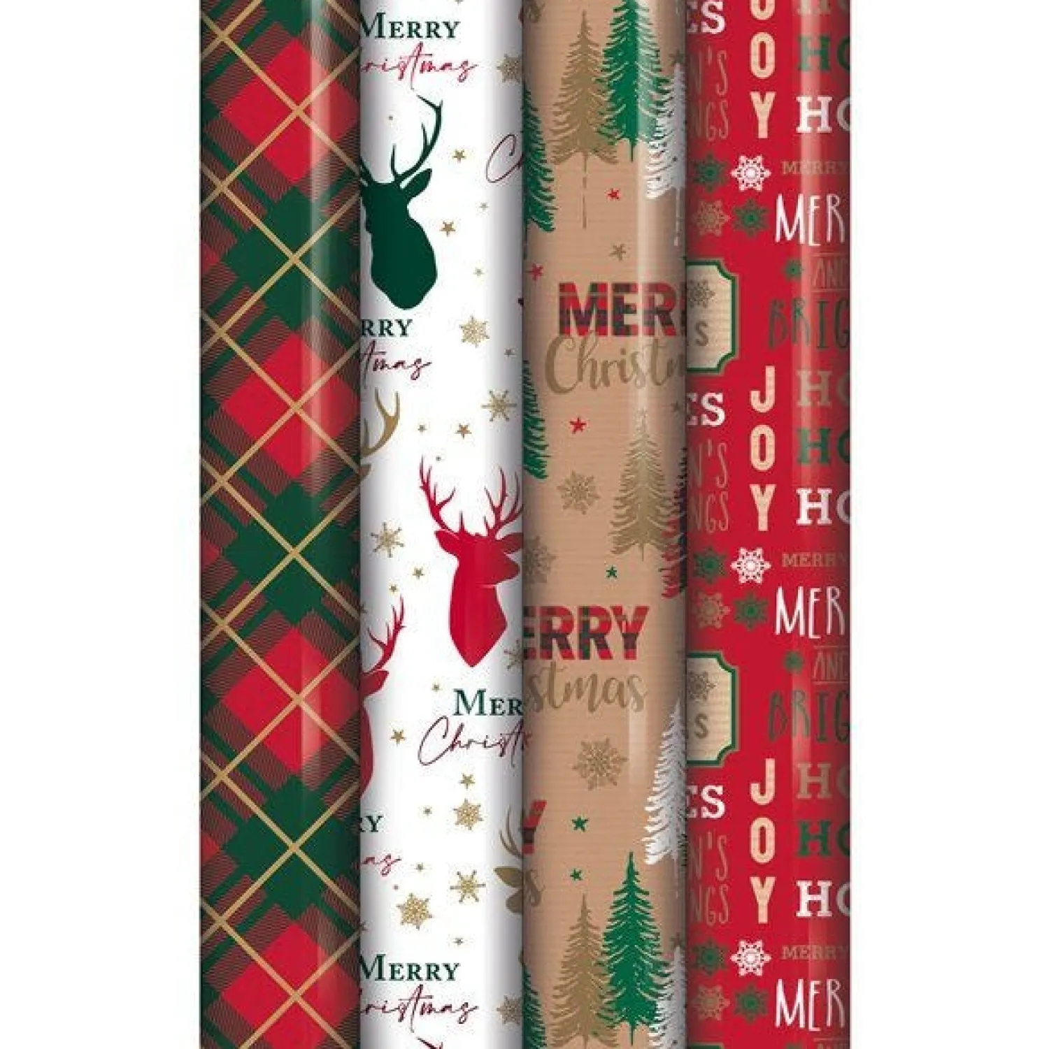 Stag & Tartan Wrapping Paper Roll 7M - Assorted Designs<Party Delights Sale