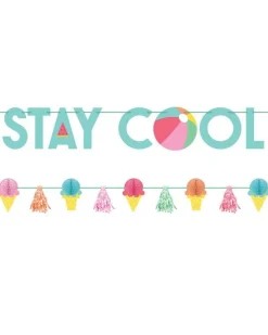 Party Delights Stay Cool' Paper Banner Kit (2Pk)< Banners