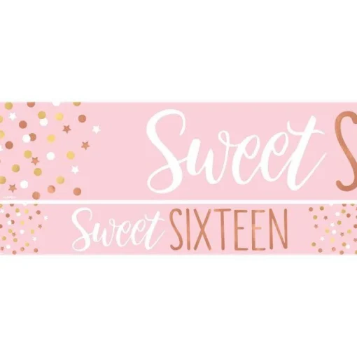 Party Delights Sweet Sixteen Paper Banners - 1M (3Pk)< Banners