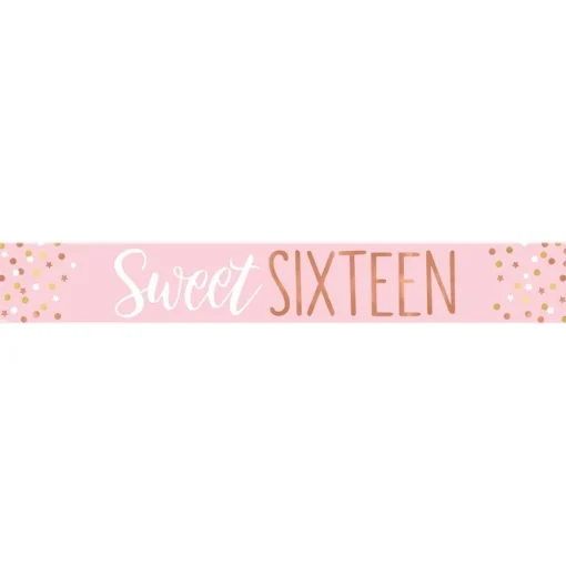 Party Delights Sweet Sixteen Paper Banners - 1M (3Pk)< Banners