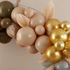Party Delights Taupe & Nude Balloon Arch - 75 Balloons< Arches & Clouds