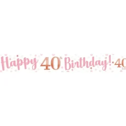 Party Delights 40Th Birthday Glitz & Glamour Paper Banners (3Pk)< Banners