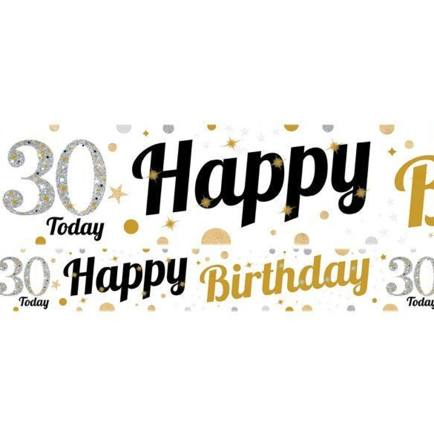 Party Delights 30Th Birthday Paper Banners - 1M (3Pk)< Banners