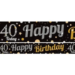 Party Delights 40Th Birthday Paper Banners - 1M (3Pk)< Banners