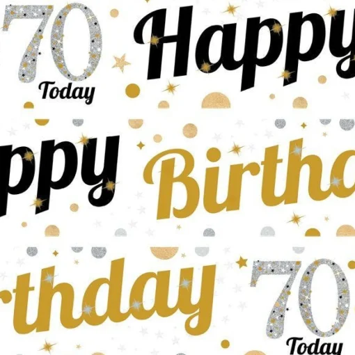 Party Delights 70Th Birthday Paper Banners - 1M (3Pk)< Banners