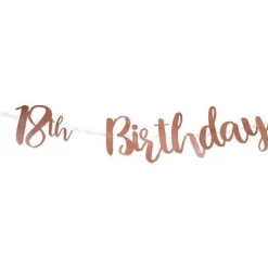 Party Delights 18Th Birthday Rose Gold Letter Bunting - 1M< Bunting
