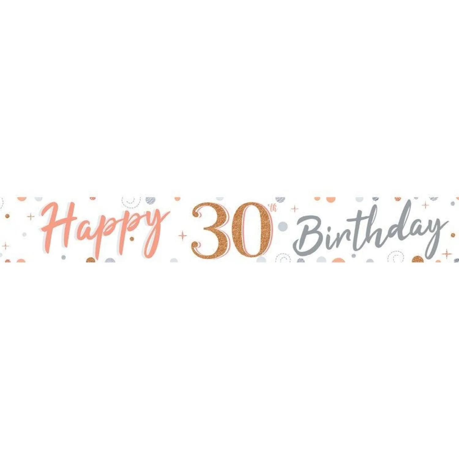 Party Delights 30Th Sparkling Fizz Paper Banners - 1M (3Pk)< Banners