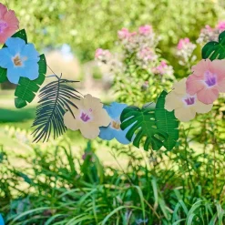Party Delights Tiki Tropics Paper Palms Garland< Hanging Decorations