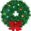 Tinsel Wreath With Bow - 15Cm<Party Delights Outlet
