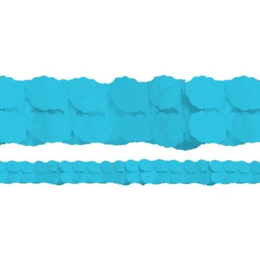 Party Delights Turquoise Paper Garland Decoration - 3.7M< Hanging Decorations