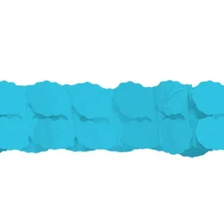 Party Delights Turquoise Paper Garland Decoration - 3.7M< Hanging Decorations