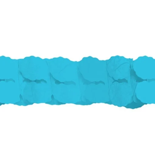 Party Delights Turquoise Paper Garland Decoration - 3.7M< Hanging Decorations