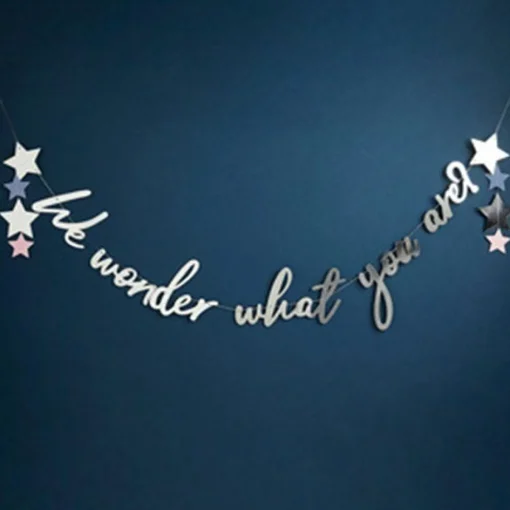 Party Delights We Wonder What You Are Letter Banner - 2M< Banners