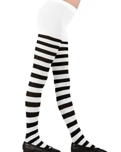 White & Black Tights - Child 7-10 Years<Party Delights Discount