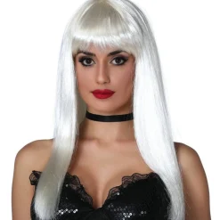 Party Delights White Glamourama Wig< Wigs