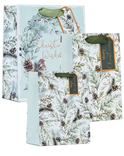 Winter Wishes Mixed Gift Bags (3Pk)<Party Delights Online
