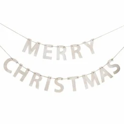 Party Delights Wooden Merry Christmas Banner - 1.5M< Banners